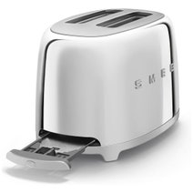 Smeg 50s Retro Style 2 Slice Toaster Chrome TSF01SSAU hero image
