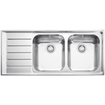 Franke Neptune Double Bowl Sink with Left Hand Drainer NEX621LHD hero image