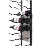 KingsBottle 24 Bottle C-Type Label Display Wall Mounted Metal Wine Rack WMRC-02D24B hero image