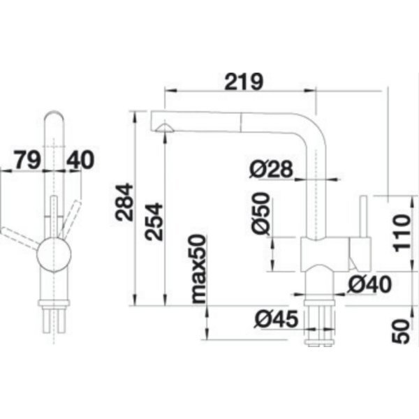 Blanco LINUSS Kitchen Mixer with Pull Out Tap | Appliances Online