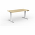 OLG Agile+ Adjustable Single Desk 1500x750 New Oak Worktop with White Frame OG_AG2MESSD1575W_NO image NaN