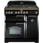 Falcon 90cm Classic Deluxe Freestanding Dual Fuel Oven/Stove Black and Brass CDL90DFBL-BR  hero image