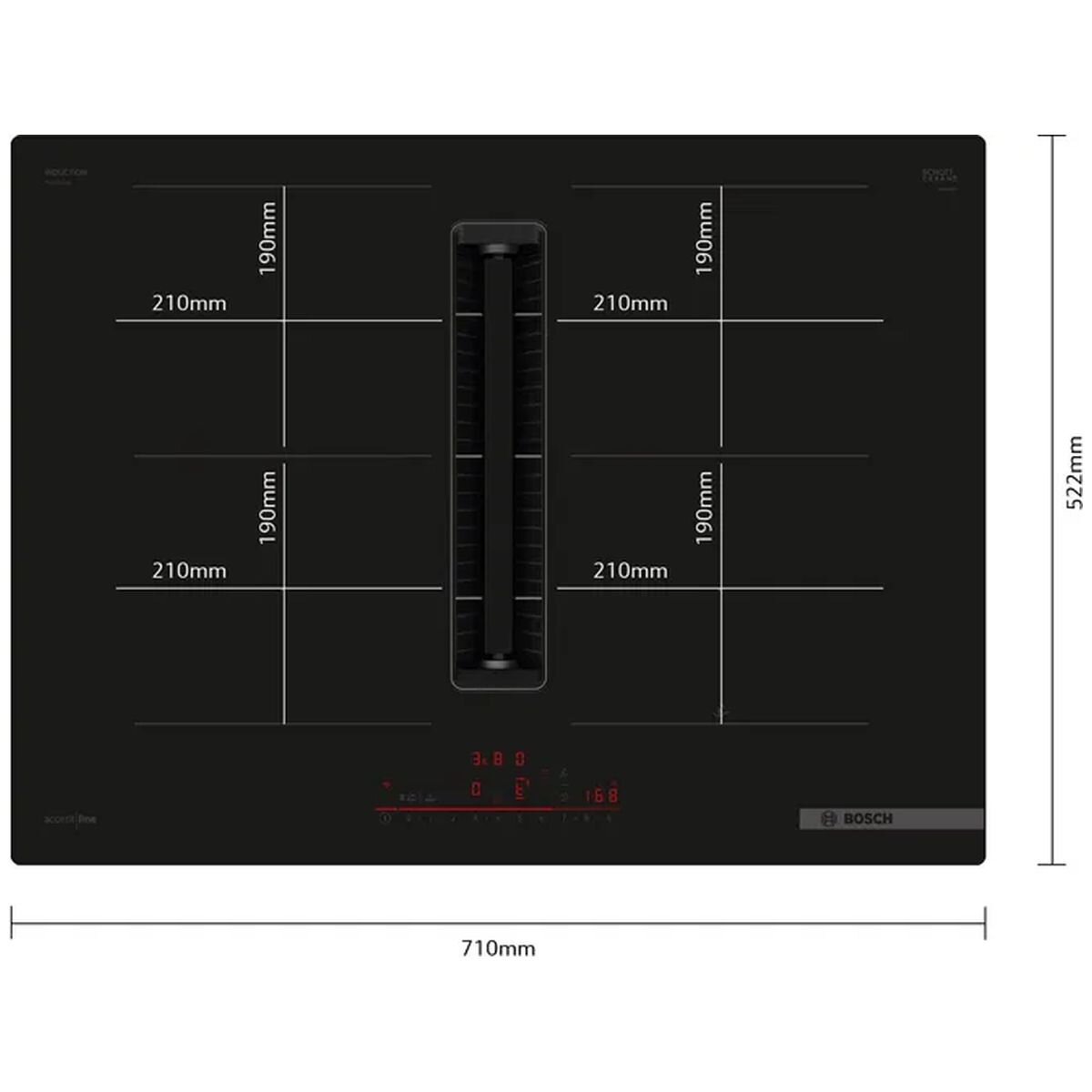 Bosch 70cm Series 6 Induction Cooktop with Downdraft Ventilation PVQ711H26E hero image
