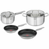 Tefal Virtuoso Stainless Steel Pan 4 Piece Cookware Set E491S474 image NaN