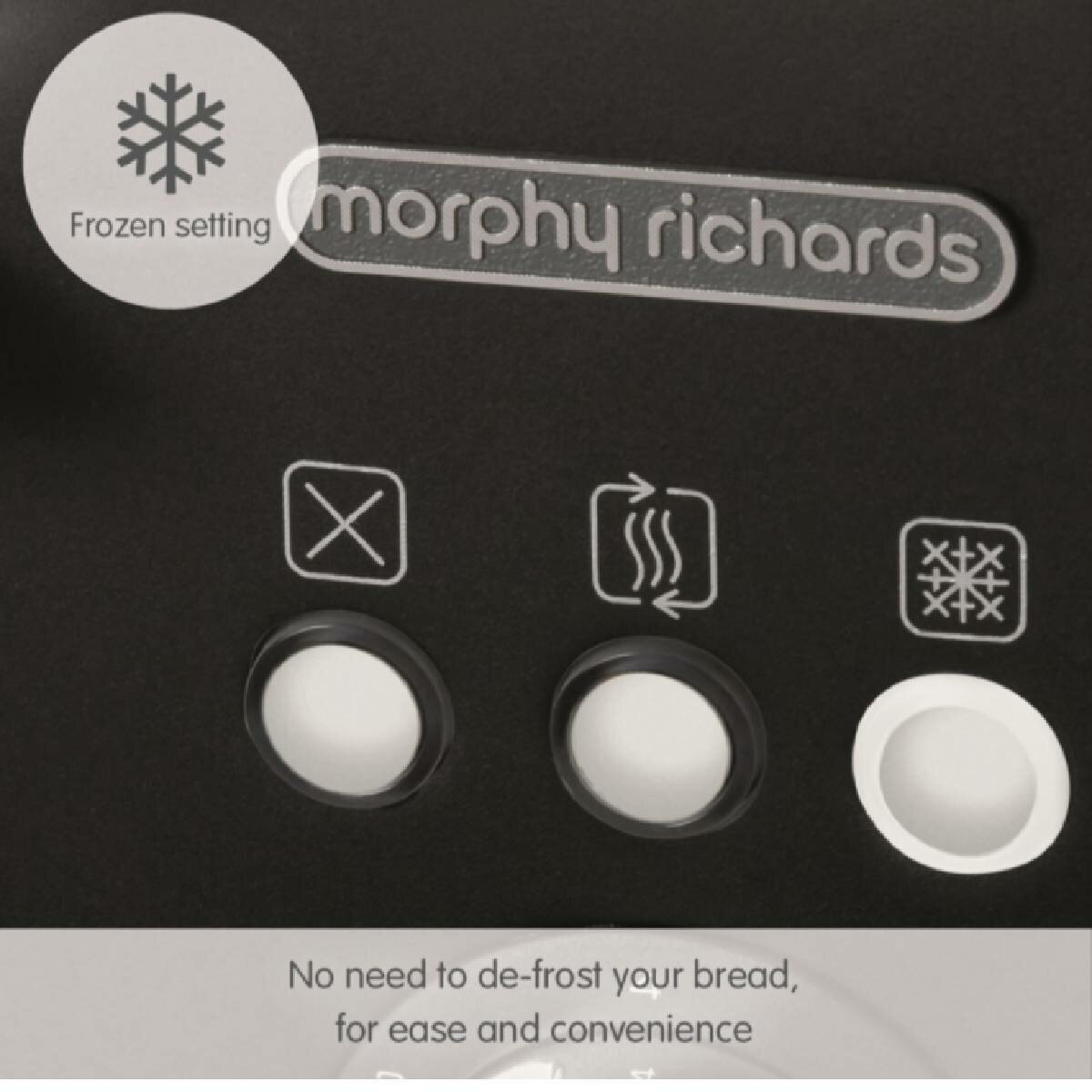 Morphy Richards Illumination Black Stainless Steel 4 Slice Toaster 248020 hero image