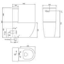 Studio Bagno Hyde Rimless Back To Wall Toilet Suite - Gloss White HYD001 hero image