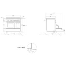 Bertazzoni Professional Series 90cm 5-Zone Induction Cooktop with Electric Double Oven Cooker Bianco PRO95I2EBIT hero image