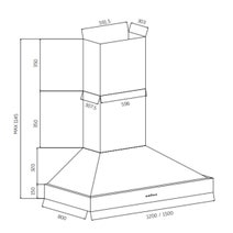 Schweigen 150cm BBQ Canopy Rangehood with On-Board Motor - Black CL8915B hero image