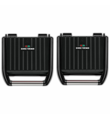 George Foreman 25041 Medium - Grey Steel Grill New in Box