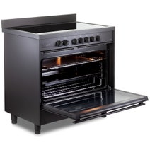 DeLonghi 90cm Deluxe Freestanding Induction Cooker Anthracite DEF1407INDMB hero image