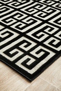 Rug Culture York Large Black & Natural Rug 400X80CM - YRK-BREN-GLD-400X80 hero image