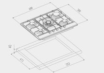Blanco CG705WXFFC 70cm Natural Gas Cooktop hero image