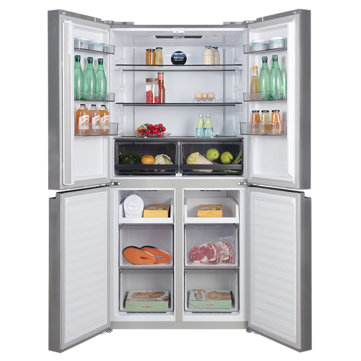 CHiQ 503L Four Door Fridge Silver CCD500NS