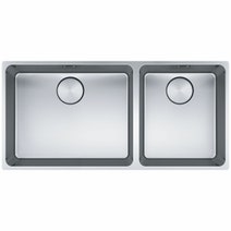 Franke Mythos 500/340mm and 1 and 1/2 Bowl Right 3 Way Installation Sink with Accessories MYX220-5034FPCSBR hero image