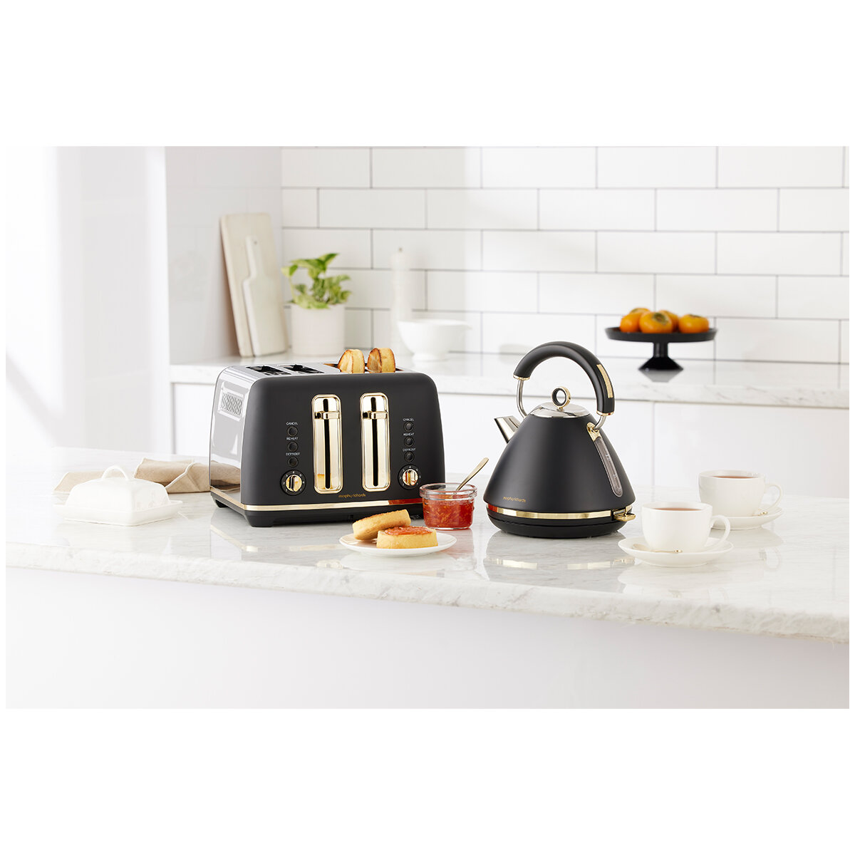 Morphy Richards Ascend Soft Gold Kettle and Four Slice Toaster MRSGK15BMRSGT4B hero image