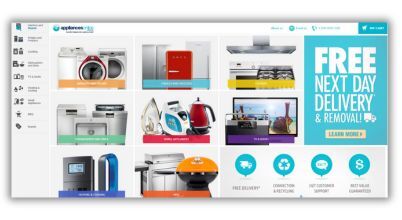 The Appliances Online website homepage in 2014