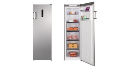The CHiQ 206L Hybrid Upright Freezer Stainless Steel CSH205NSS sold in Australia by Appliances Online