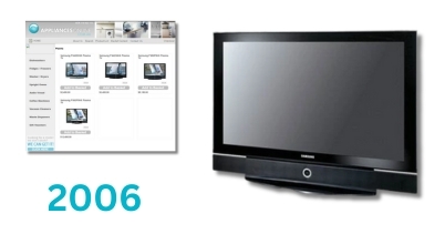 A Samsung 50 inch Plasma TV with HD set-top box (price: $5,150) sold by Appliances Online in 2006