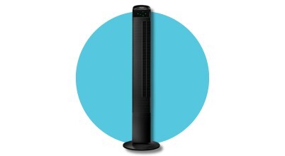 The DeLonghi Oscillating Tower Fan Black DETF111BK sold in Australia by Appliances Online