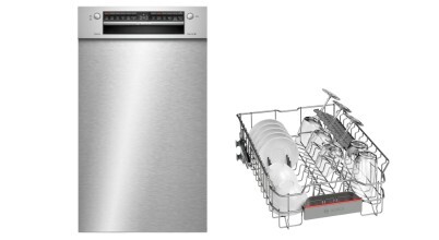The Bosch 45cm Series 6 Built Under Stainless Steel Dishwasher SPU6IMS01A sold in Australia by Appliances Online