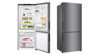The  LG 420L Bottom Mount Fridge Dark Graphite GB-455UPLE sold in Australia by Appliances Online