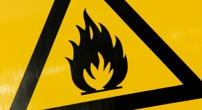 A fire hazard sign