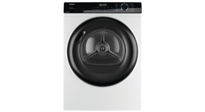 The Haier 8kg Heat Pump Dryer HDHP80AW1 sold in Australia by Appliances Online, with free delivery