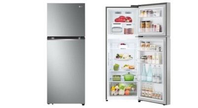 The LG 315L Top Mount Frost Free Silver Fridge GT-3S sold in Australia by Appliances Online.