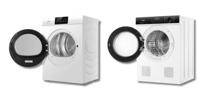A Haier brand heat pump dryer and vented dryer