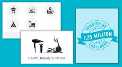 Details from the 2020 version of the Appliances Online website homepage