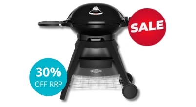 The Beefeater Bigg Bugg Black Mobile LPG BBQ BB722BA sold in Australia by Appliances Online