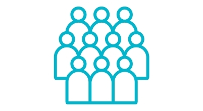 Graphic showing group of customers