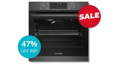The Westinghouse 60cm Multi-Function Pyrolytic Oven with AirFry Dark Stainless Steel WVEP6716DD sold in Australia by Appliances Online with free delivery