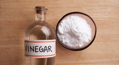 Vinegar and baking soda