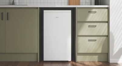 A Haier brand indoor bar fridge