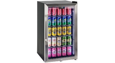 Stainless steel Schmick 98L outdoor beverage centre with glass door sold in Australia by Appliances Online with free delivery