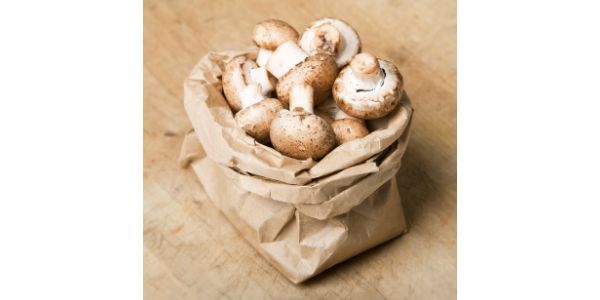 Store mushrooms in a paper bag in the fridge to prevent them from getting slimy.