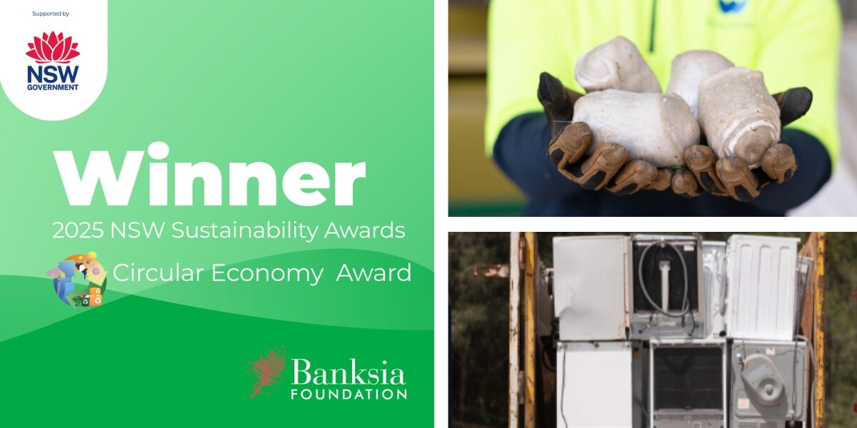 Winning Group won the Circular Economy Award at the Banksia Foundation’s 2025 NSW Sustainability Award.