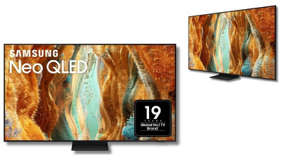 The Samsung QN70F NeoQLED 4K MiniLED Smart AI TV sold in Australia by Appliances Online