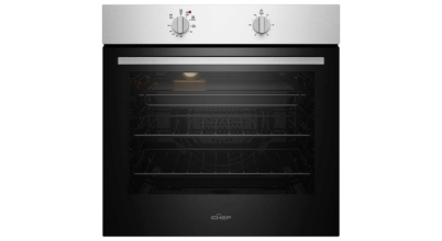 The stainless steel Chef 60cm fan forced electric built-in oven with manual dial controls sold in Australia by Appliances Online with free delivery