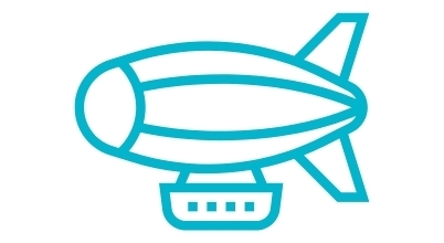 Graphic of a blimp airship