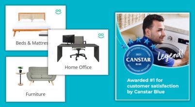 Details from the 2022 version of the Appliances Online website homepage