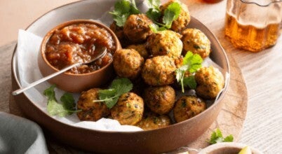 Vegetable Bhaji with Spicy Tomato Chutney, courtesy of NEFF and Winnings