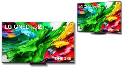 The LG QNED86A EVO AI 4K UHD Smart Mini LED TV sold in Australia by Appliances Online