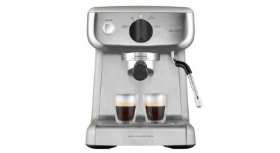 The Sunbeam Mini Barista Espresso Coffee Machine Silver EM4300S sold in Australia by Appliances Online