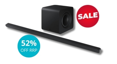 The Samsung 3.1.2 Ch S800D Dolby Atmos Soundbar with Wireless Sub HW-S800D-XY sold in Australia by Appliances Online.