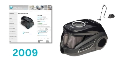 A Samsung barrel vacuum cleaner sold by Appliances Online in 2009