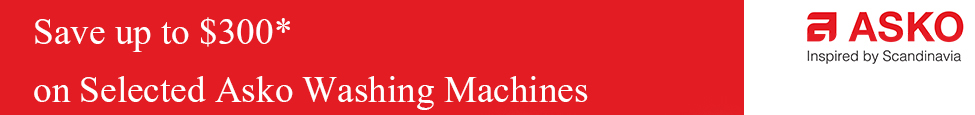Save up to $300 on selected ASKO Washing Machines