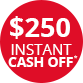 AOL leg buy Cash off 250