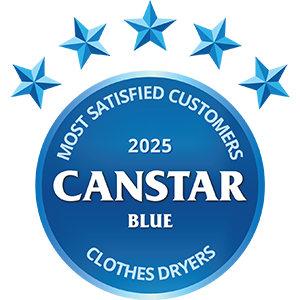 Canstar Most Satisfied Customers Dryers 2025